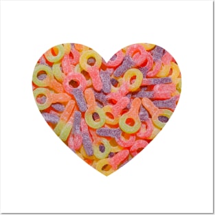 Sour Keys Candy Photo Heart Posters and Art